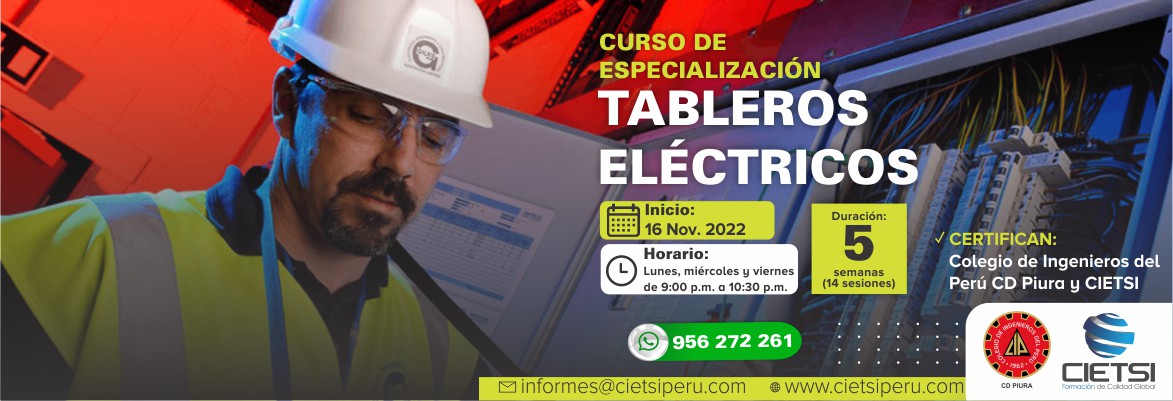 curso de especializaciOn en tableros elEctricos 2da ediciOn 2022